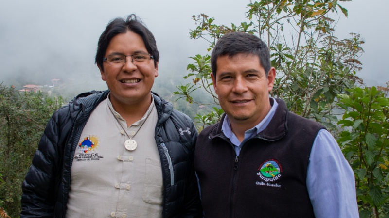 Galindo und Germán sind treibende Kräfte für den gemeinebasierten Tourismus in Yunguilla.