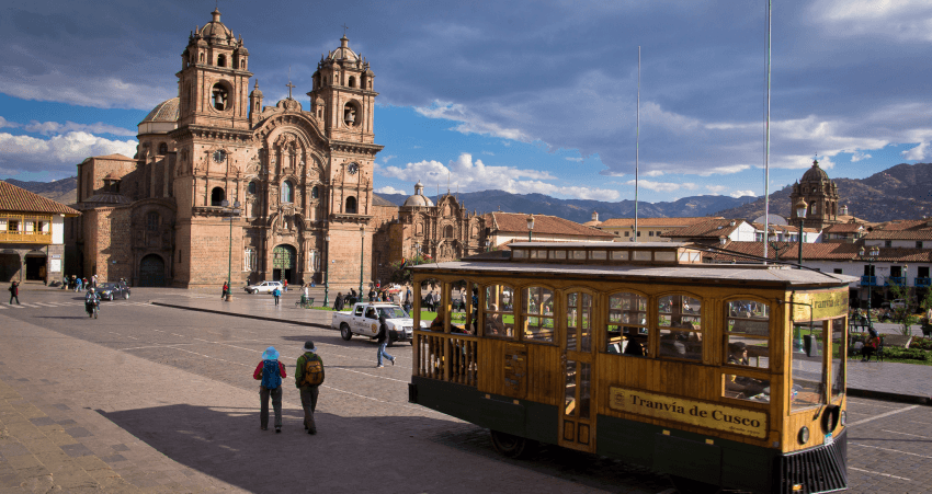 Die Plaza de Armas von Cusco.